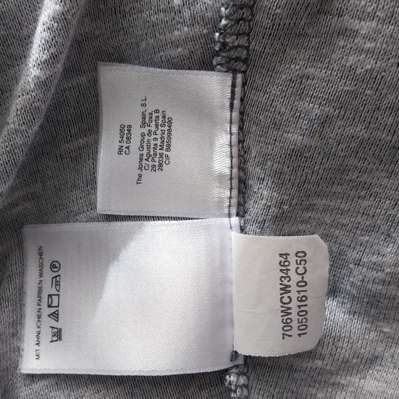 Jones NY Sport Womens Size 1X Navy Gray 3/4 Sleeve V Neck Pull Over Top - Picture 8 of 9